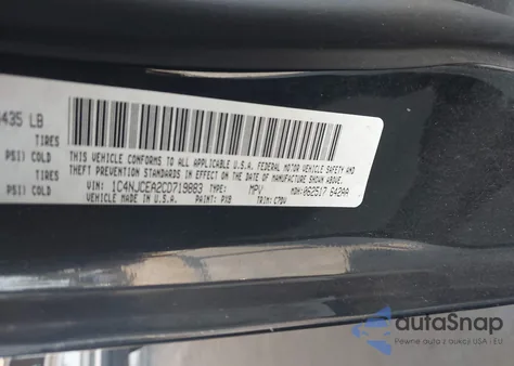 2012 Jeep Compass Latitude из США, поврежденный, VIN 1C4NJCEA2CD719883